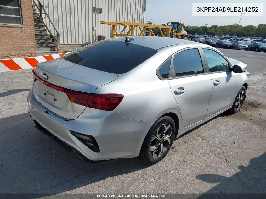 2020 Kia Forte Fe/Lxs VIN: 3KPF24AD9LE214252 Lot: 40310353