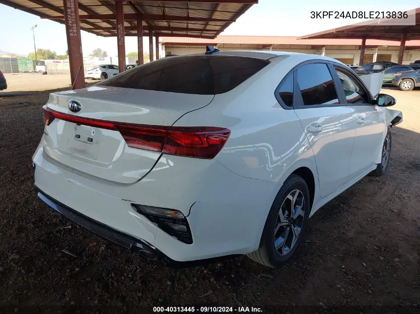 3KPF24AD8LE213836 2020 Kia Forte Fe/Lxs