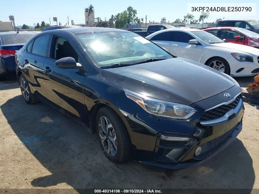 2020 Kia Forte Fe/Lxs VIN: 3KPF24AD8LE250790 Lot: 40314106