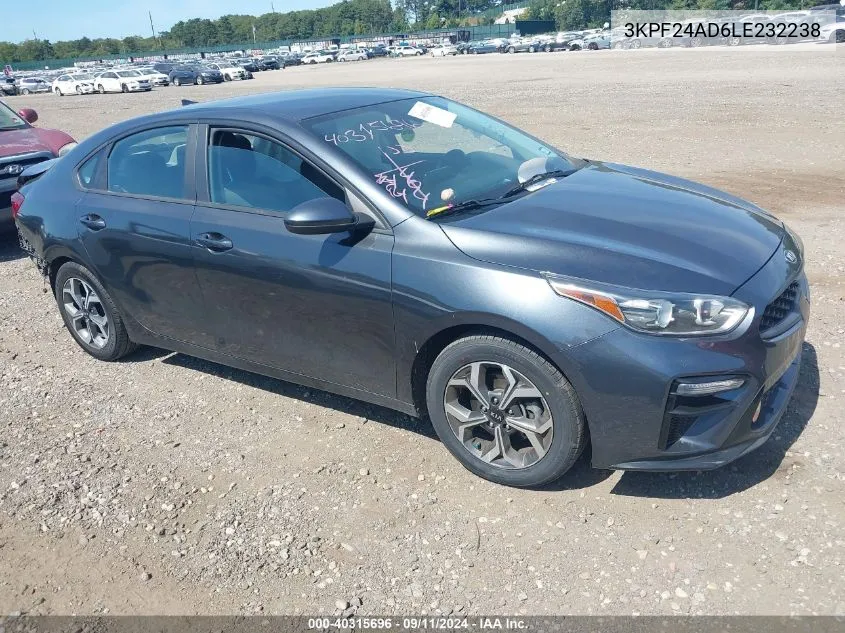 3KPF24AD6LE232238 2020 Kia Forte Lxs