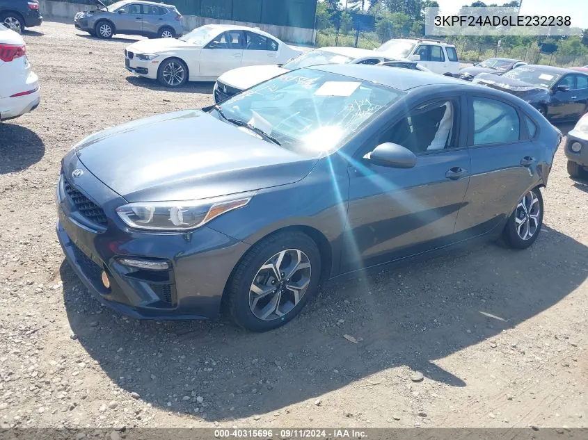 3KPF24AD6LE232238 2020 Kia Forte Lxs