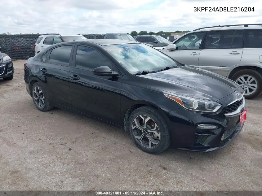 3KPF24AD8LE216204 2020 Kia Forte Lxs