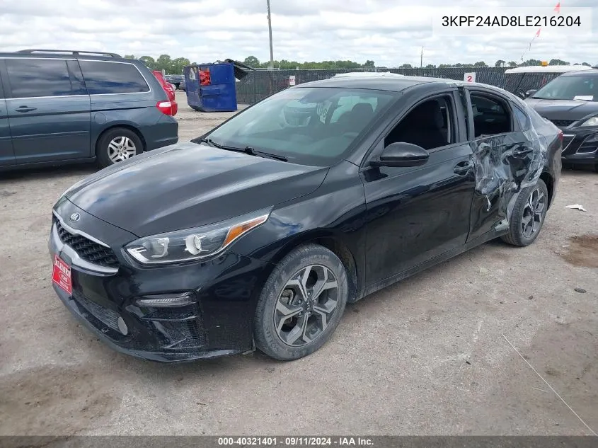 3KPF24AD8LE216204 2020 Kia Forte Lxs