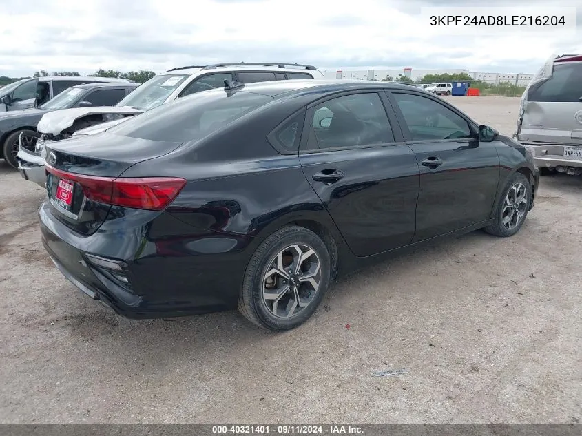 3KPF24AD8LE216204 2020 Kia Forte Lxs