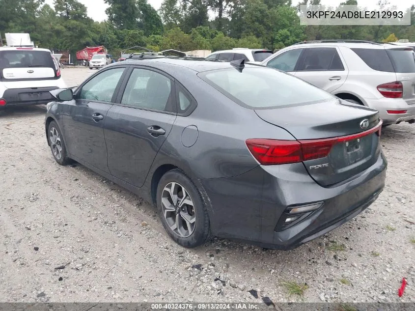 2020 Kia Forte Fe/Lxs VIN: 3KPF24AD8LE212993 Lot: 40324376