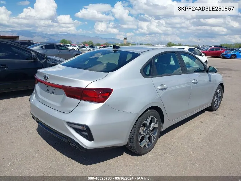 2020 Kia Forte Lxs VIN: 3KPF24AD3LE250857 Lot: 40325763