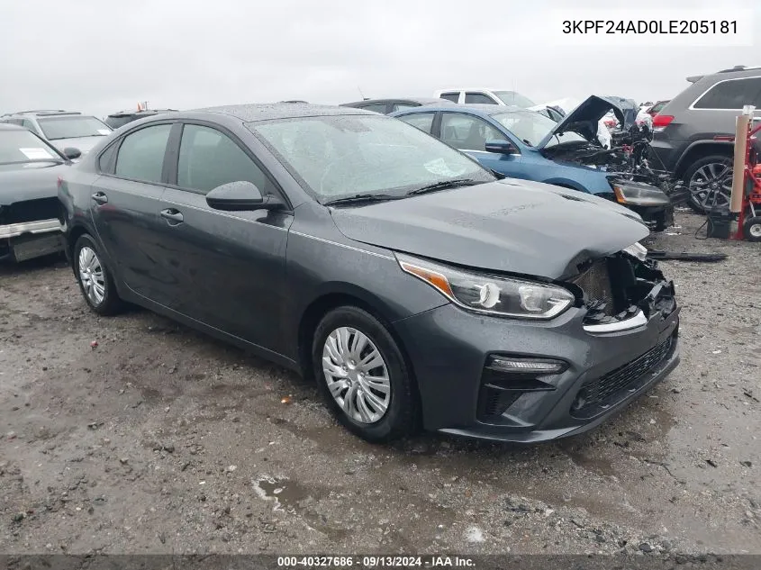 3KPF24AD0LE205181 2020 Kia Forte Fe