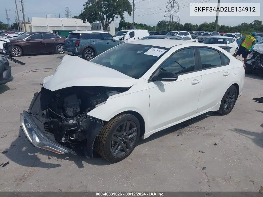 3KPF34AD2LE154912 2020 Kia Forte Gt-Line