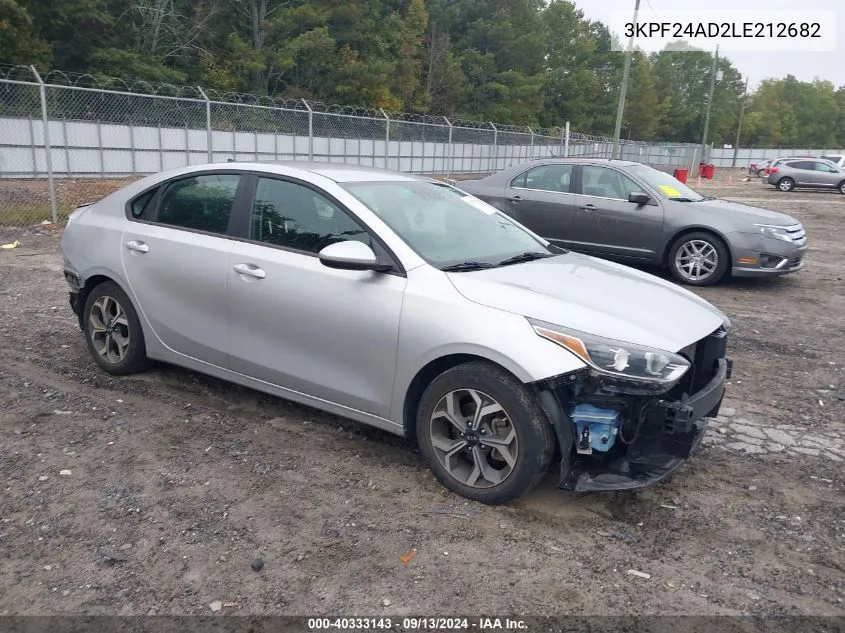 2020 Kia Forte Fe/Lxs VIN: 3KPF24AD2LE212682 Lot: 40333143