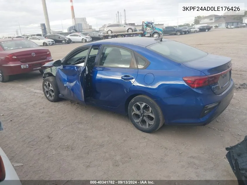 2020 Kia Forte Fe/Lxs VIN: 3KPF24AD0LE176426 Lot: 40341782