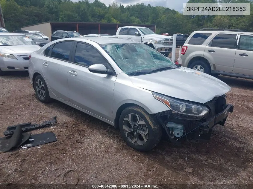 2020 Kia Forte Lxs VIN: 3KPF24AD2LE218353 Lot: 40342986