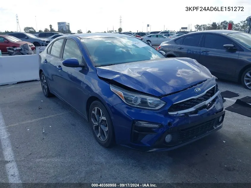 2020 Kia Forte Lxs VIN: 3KPF24AD6LE151272 Lot: 40350955