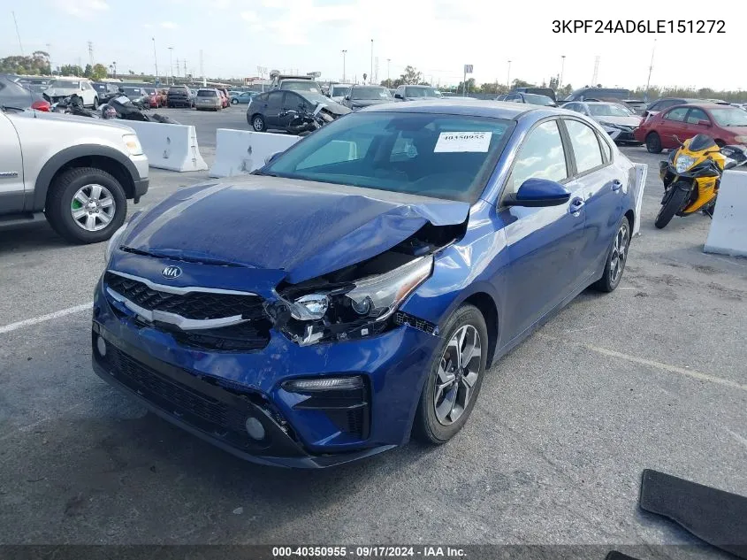 2020 Kia Forte Lxs VIN: 3KPF24AD6LE151272 Lot: 40350955