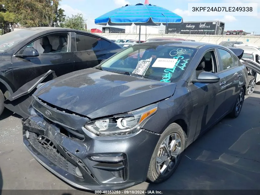 2020 Kia Forte Lxs VIN: 3KPF24AD7LE249338 Lot: 40353253