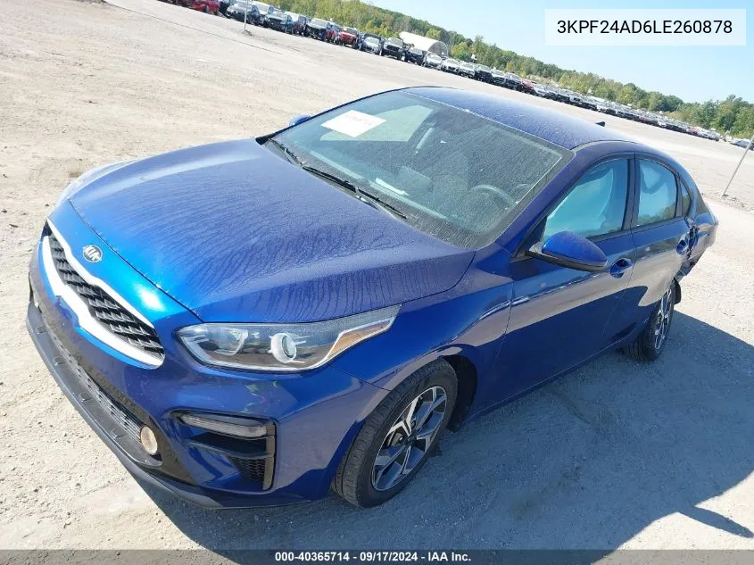 2020 Kia Forte Lxs VIN: 3KPF24AD6LE260878 Lot: 40365714