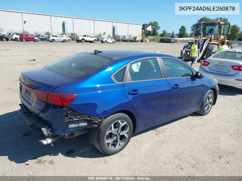 2020 Kia Forte Lxs VIN: 3KPF24AD6LE260878 Lot: 40365714