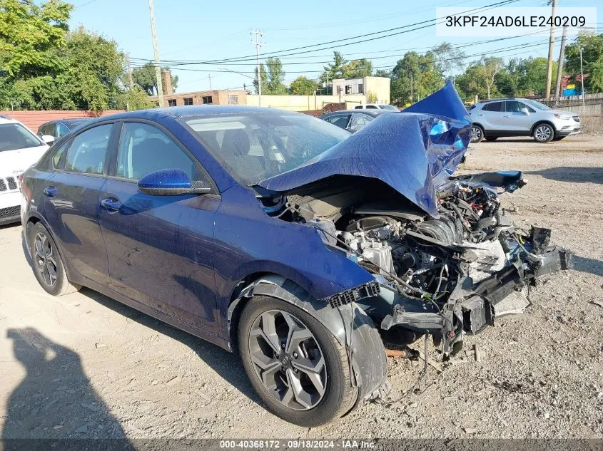 2020 Kia Forte Lxs VIN: 3KPF24AD6LE240209 Lot: 40368172