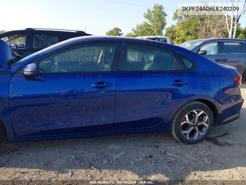 2020 Kia Forte Lxs VIN: 3KPF24AD6LE240209 Lot: 40368172