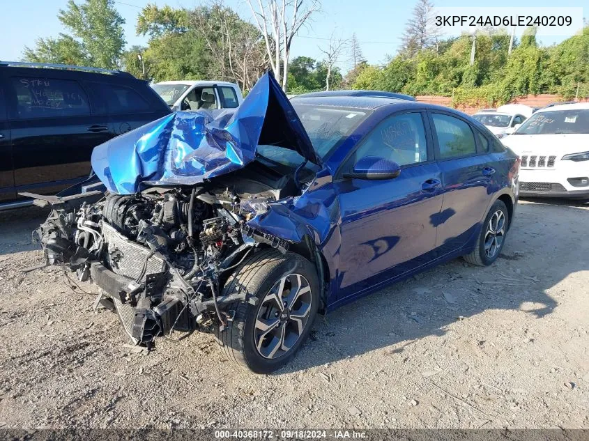 2020 Kia Forte Lxs VIN: 3KPF24AD6LE240209 Lot: 40368172