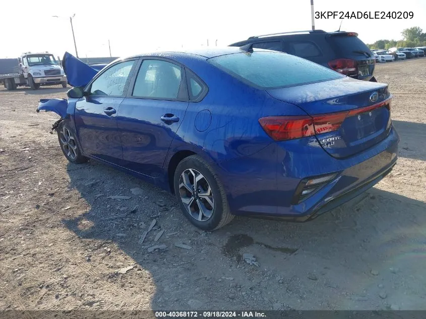 2020 Kia Forte Lxs VIN: 3KPF24AD6LE240209 Lot: 40368172