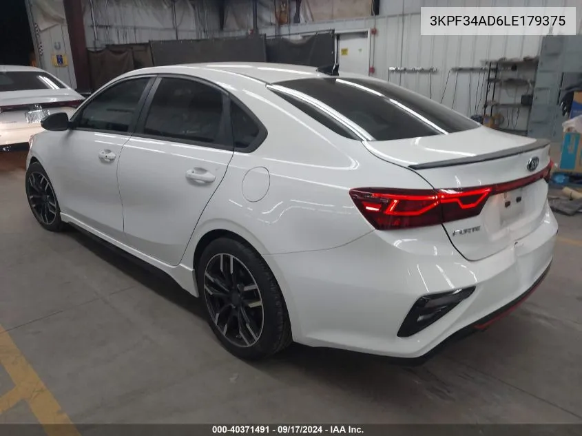 2020 Kia Forte Gt Line/S VIN: 3KPF34AD6LE179375 Lot: 40371491