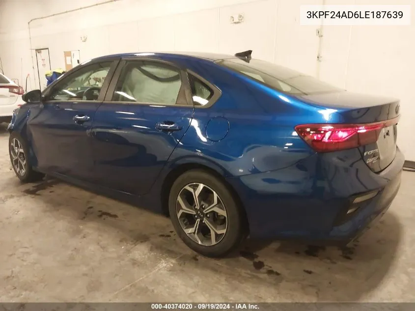 2020 Kia Forte Lxs VIN: 3KPF24AD6LE187639 Lot: 40374020