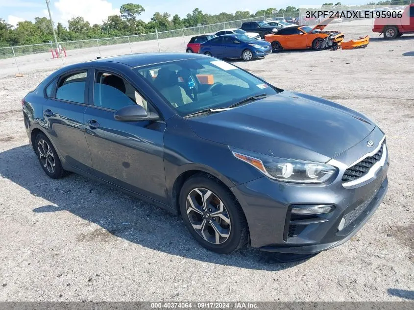 2020 Kia Forte Lxs VIN: 3KPF24ADXLE195906 Lot: 40374064