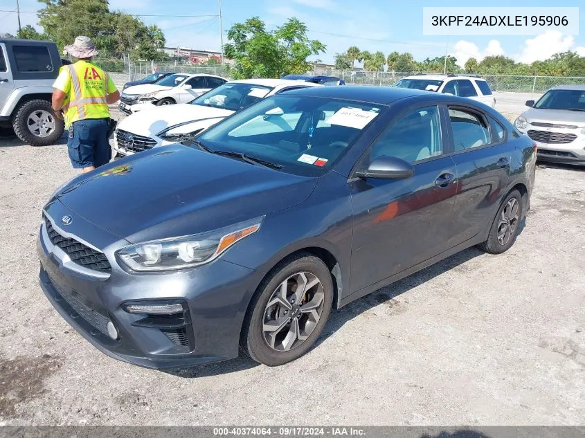 3KPF24ADXLE195906 2020 Kia Forte Lxs