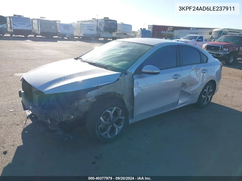 3KPF24AD6LE237911 2020 Kia Forte Lxs