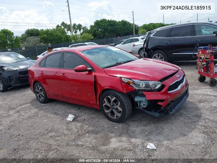 2020 Kia Forte Fe/Lxs VIN: 3KPF24AD5LE185915 Lot: 40379226