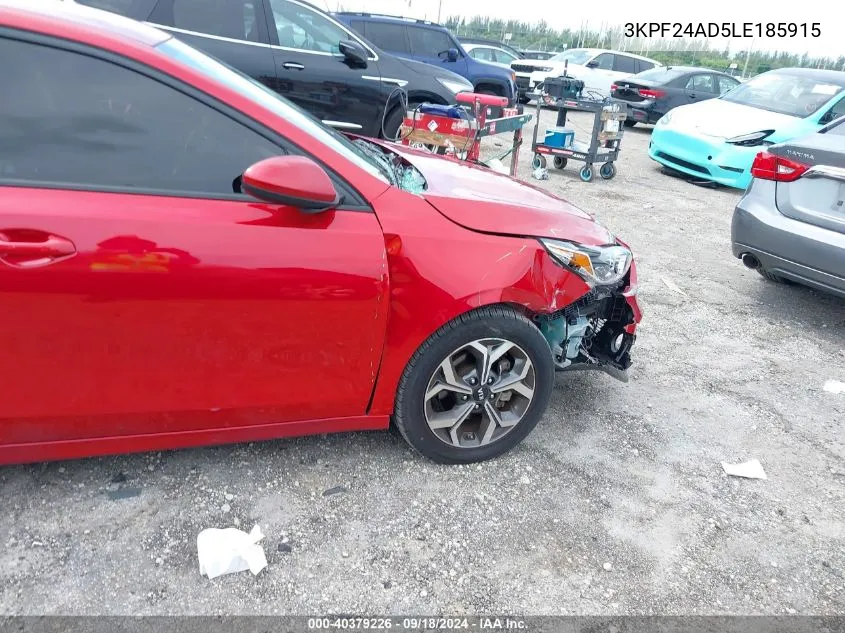 2020 Kia Forte Fe/Lxs VIN: 3KPF24AD5LE185915 Lot: 40379226