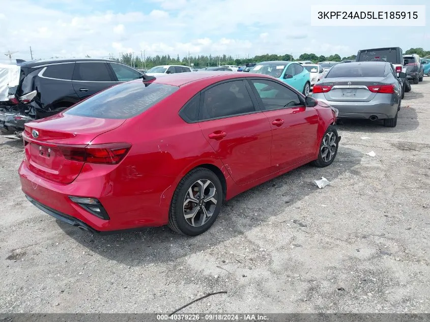 3KPF24AD5LE185915 2020 Kia Forte Fe/Lxs