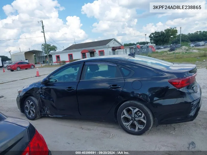 2020 Kia Forte Lxs VIN: 3KPF24AD8LE238865 Lot: 40399591