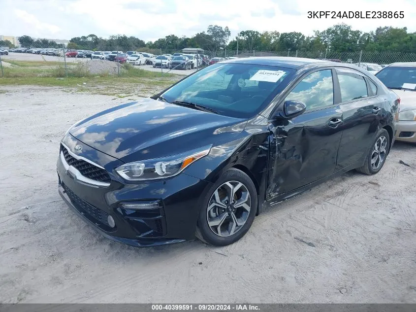 2020 Kia Forte Lxs VIN: 3KPF24AD8LE238865 Lot: 40399591