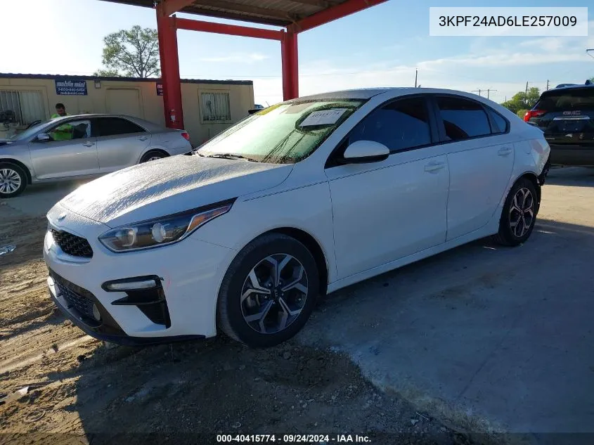 2020 Kia Forte Fe/Lxs VIN: 3KPF24AD6LE257009 Lot: 40415774