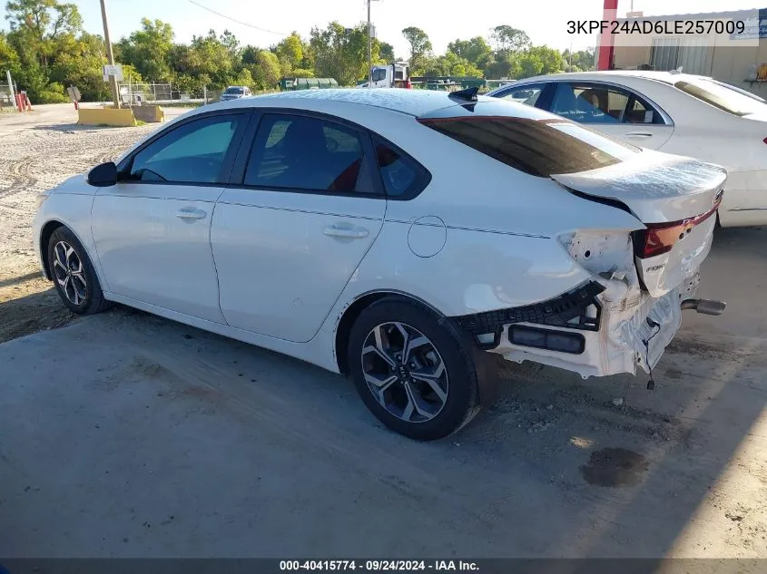 2020 Kia Forte Fe/Lxs VIN: 3KPF24AD6LE257009 Lot: 40415774