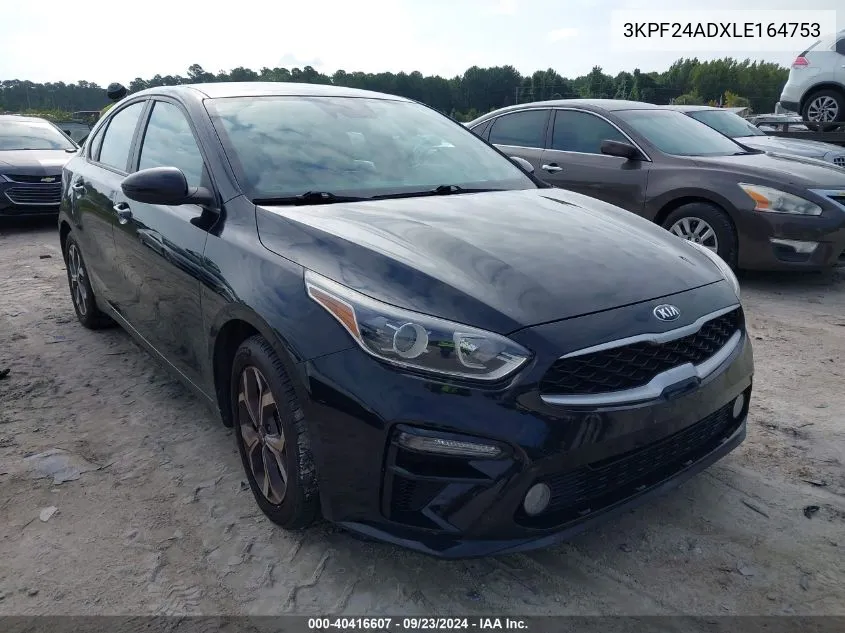 2020 Kia Forte Fe/Lxs VIN: 3KPF24ADXLE164753 Lot: 40416607