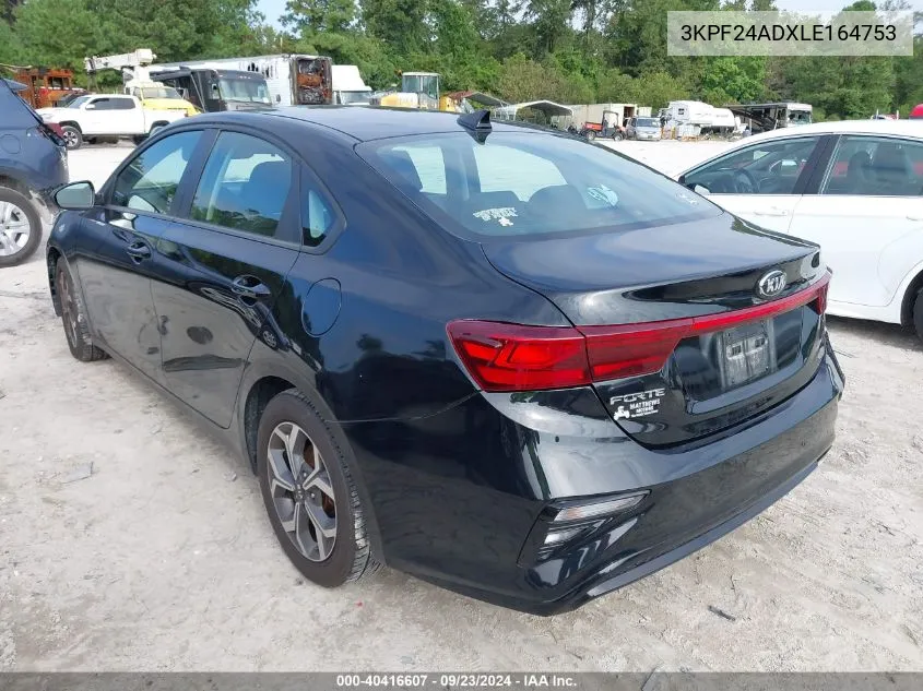 2020 Kia Forte Fe/Lxs VIN: 3KPF24ADXLE164753 Lot: 40416607