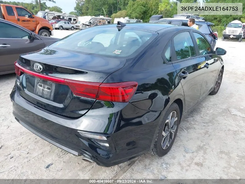 2020 Kia Forte Fe/Lxs VIN: 3KPF24ADXLE164753 Lot: 40416607