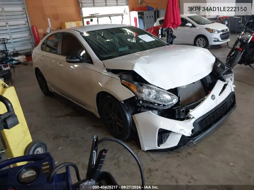 2020 Kia Forte Gt-Line VIN: 3KPF34AD1LE222150 Lot: 40425217