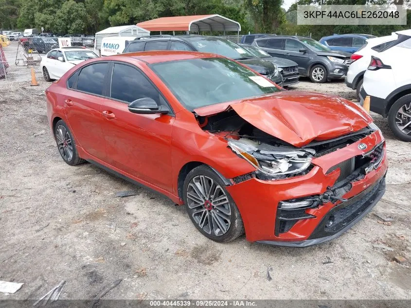 2020 Kia Forte Gt VIN: 3KPF44AC6LE262048 Lot: 40445339