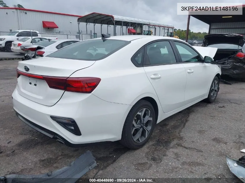 2020 Kia Forte Lxs VIN: 3KPF24AD1LE148196 Lot: 40448690