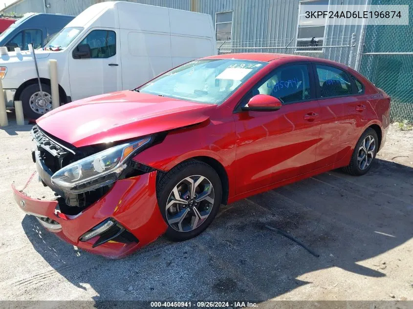 2020 Kia Forte Lxs VIN: 3KPF24AD6LE196874 Lot: 40450941