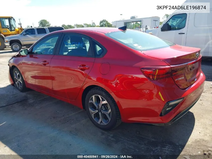 2020 Kia Forte Lxs VIN: 3KPF24AD6LE196874 Lot: 40450941