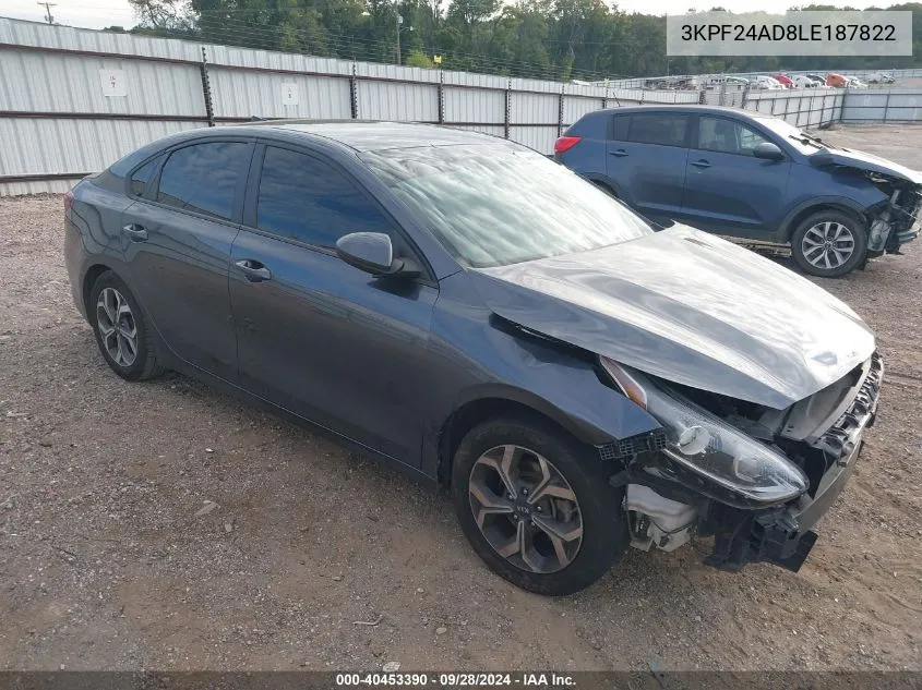 3KPF24AD8LE187822 2020 Kia Forte Lxs