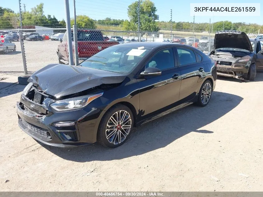 2020 Kia Forte Gt VIN: 3KPF44AC4LE261559 Lot: 40456754