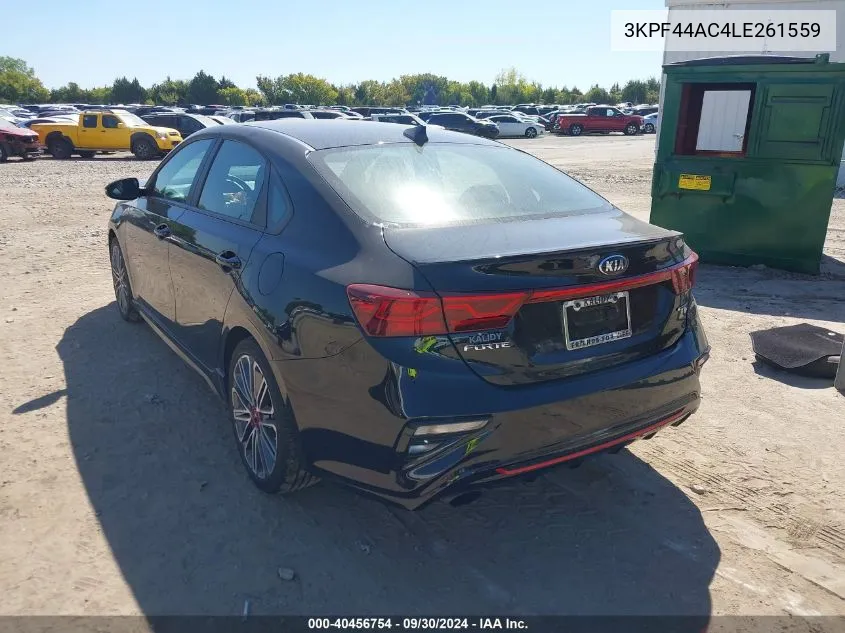 2020 Kia Forte Gt VIN: 3KPF44AC4LE261559 Lot: 40456754