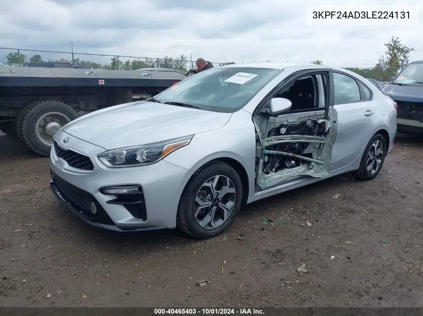 2020 Kia Forte Lxs VIN: 3KPF24AD3LE224131 Lot: 40465403