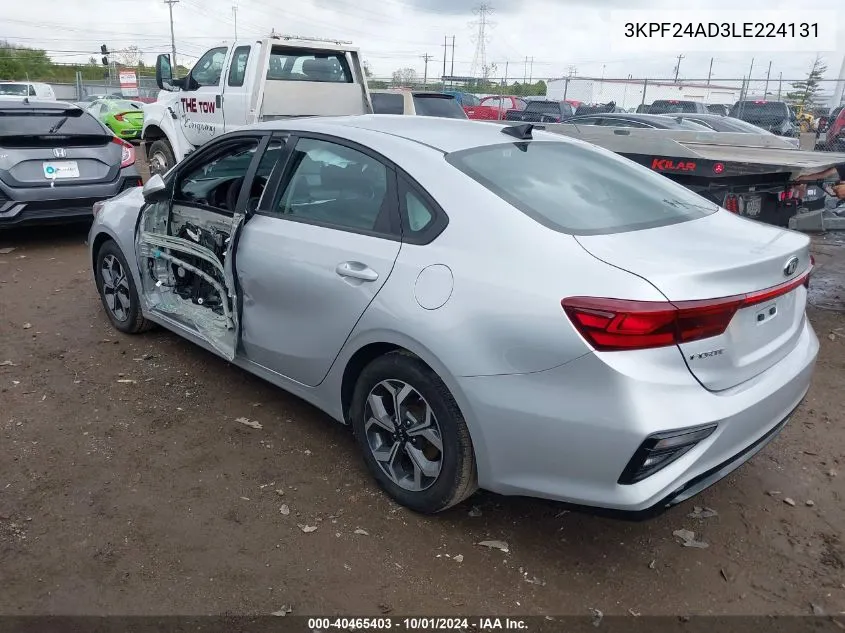 2020 Kia Forte Lxs VIN: 3KPF24AD3LE224131 Lot: 40465403