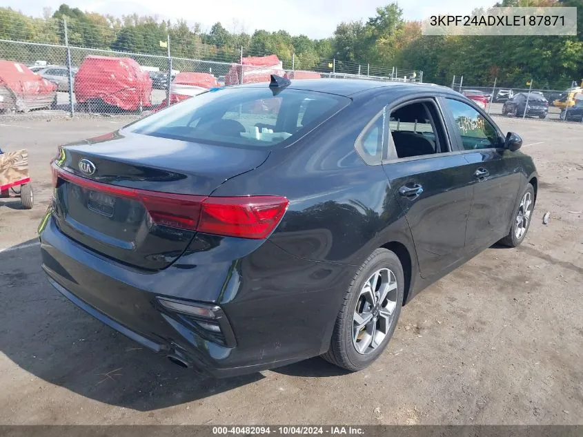 2020 Kia Forte Lxs VIN: 3KPF24ADXLE187871 Lot: 40482094